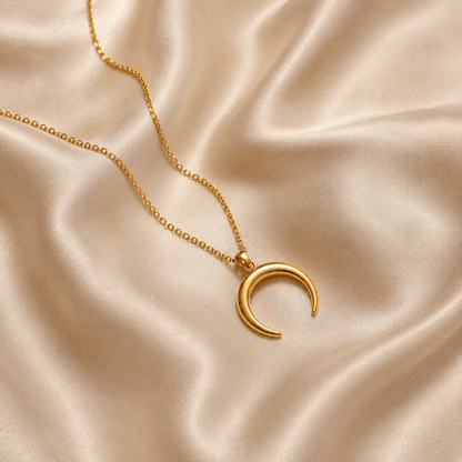 Celestial Crescent Arc Pendant Necklace - Pendant Store
