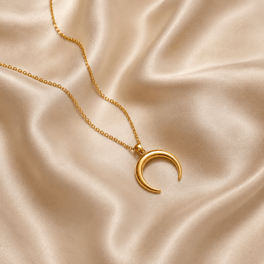 Celestial Crescent Arc Pendant Necklace - Pendant Store