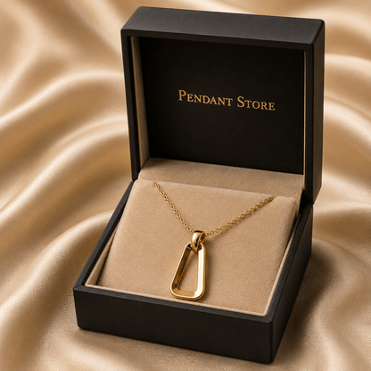 Geometric Frame Pendant Necklace - Pendant Store