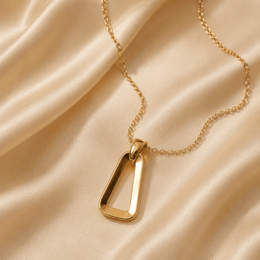 Geometric Frame Pendant Necklace - Pendant Store