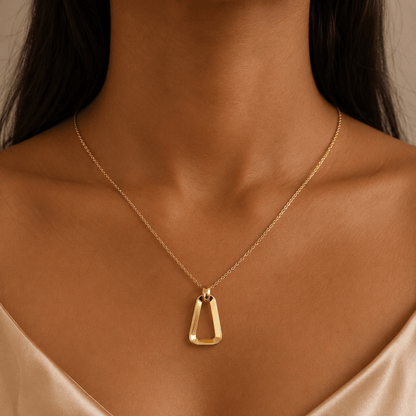 Geometric Frame Pendant Necklace - Pendant Store