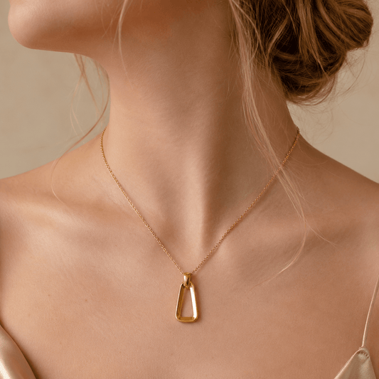 Geometric Frame Pendant Necklace - Pendant Store