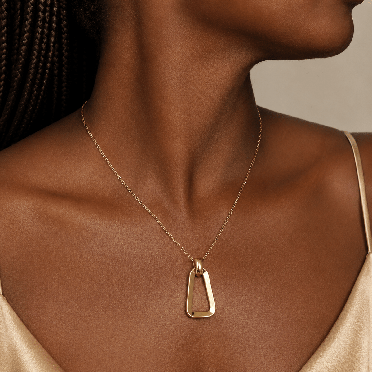 Geometric Frame Pendant Necklace - Pendant Store