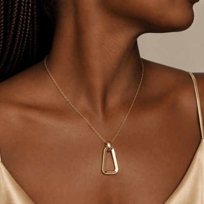 Geometric Frame Pendant Necklace - Pendant Store