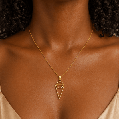 Geometric Halo Pendant Necklace - Pendant Store