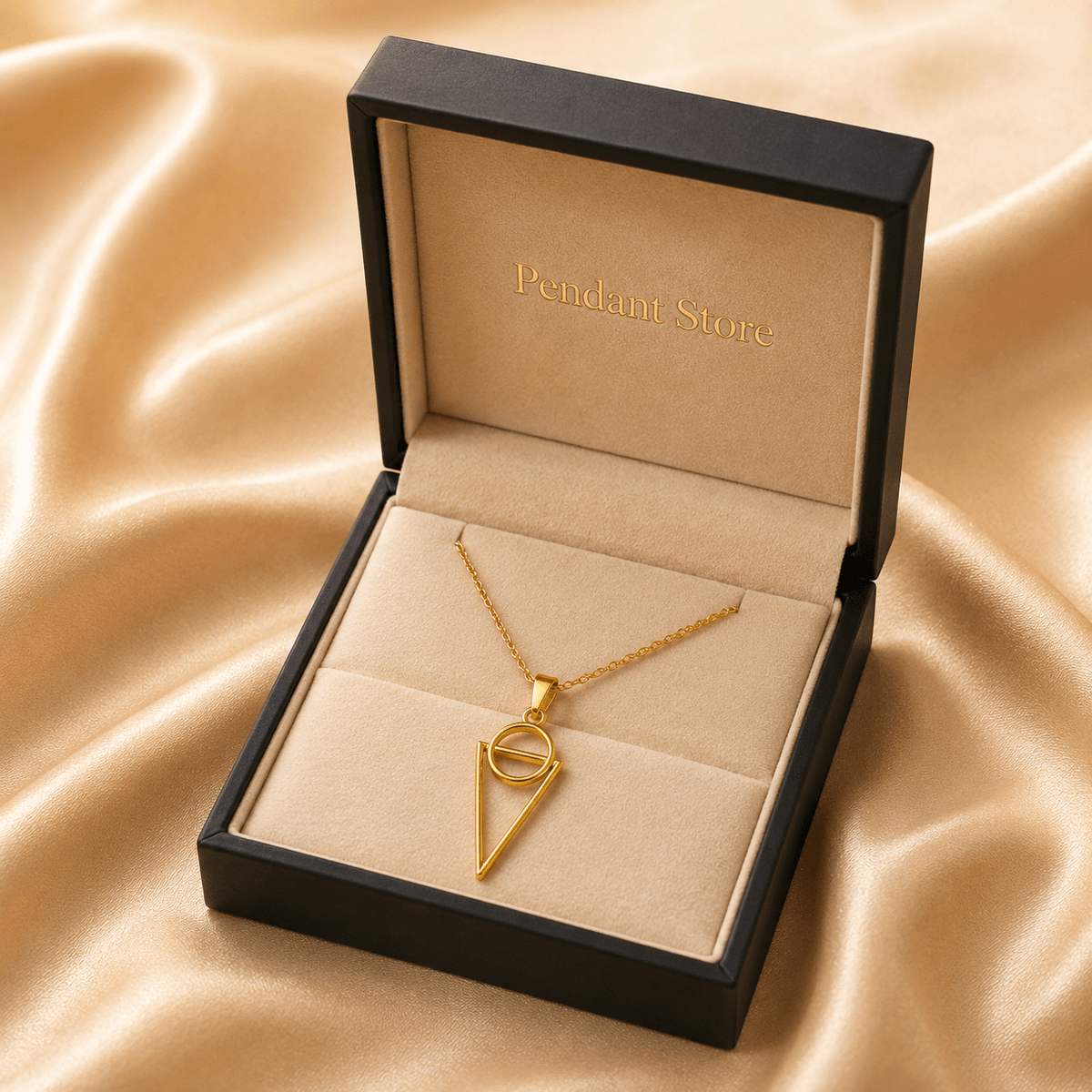 Geometric Halo Pendant Necklace - Pendant Store