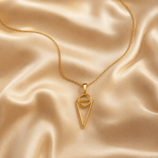 Geometric Halo Pendant Necklace - Pendant Store