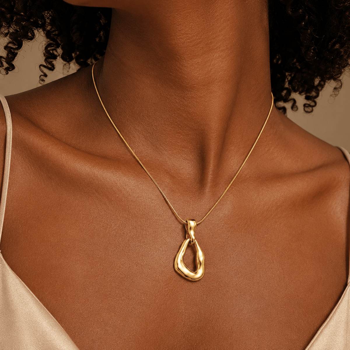 Organic Drop Pendant Necklace - Pendant Store